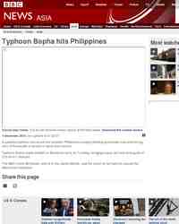 VIDEO Typhoon Bopha hits Philippines: BBC News